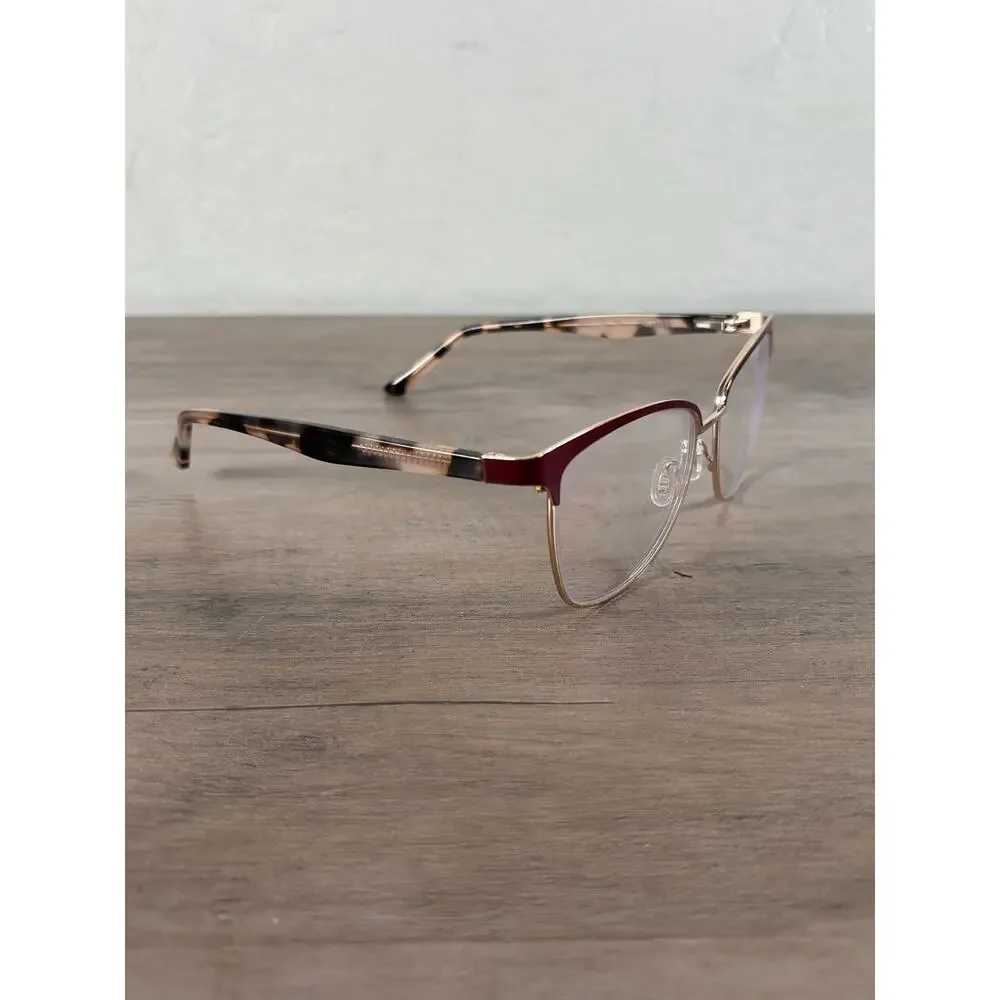 MYNX 501M  Zyloware 077 Brown Pink Women's Eyeglass Frames‎ EUC